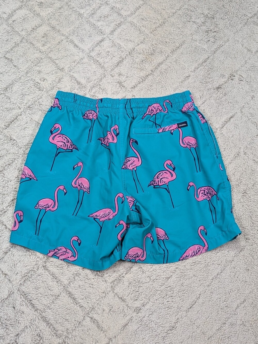 Chubbies Shorts Mens L Blue Flamingo AOP Beach Retreats Swim Mesh Lined 5.5” - Picture 8 of 9